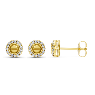 Gold Screw Stud Earrings