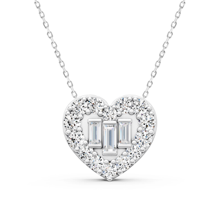 Baguette Heart Pendant