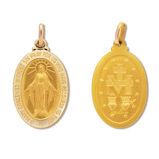 Large Miraculous Medal - Solid Gold