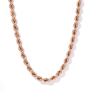 Semi Solid Rose Gold Rope Chain
