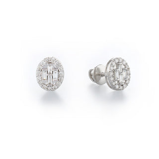 Oval Baguette Studs