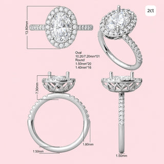 Oval Halo Ring