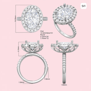 Oval Halo Ring