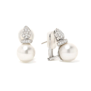 Pearl and Diamond Drop Studs