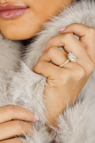 Solitaire Ring with Diamond Band