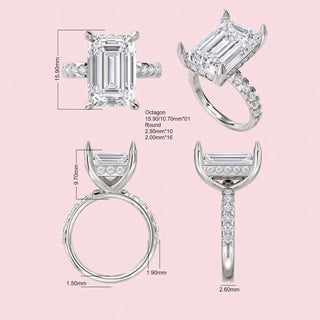 Queen 10 Emerald Diamond Ring