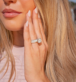 Rankins jewellers custom diamond wedding ring in white gold