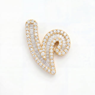 Classic Diamond Baguette Initial