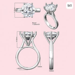 Rise 6-Claw Solitaire Ring