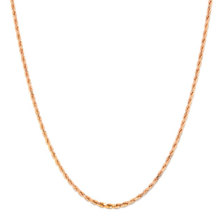 Solid Rose Gold Rope Diamond Cut Chain