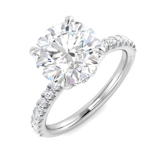 Round Halo Diamond Band