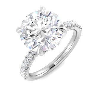 Round Halo Diamond Band