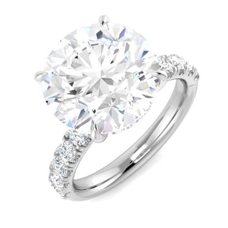 Round Halo Diamond Band