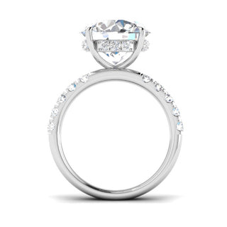 Round Halo Diamond Band
