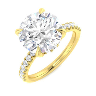 Round Halo Diamond Band