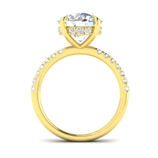 Round Halo Diamond Band