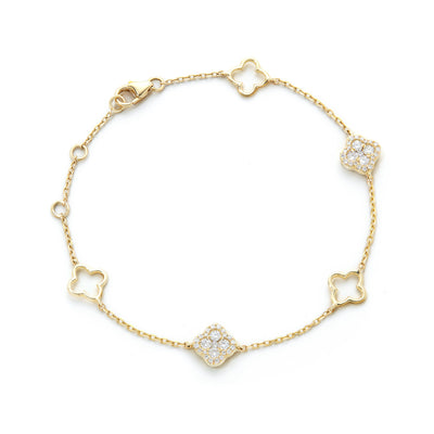Blossom 2-Stone Diamond Bracelet