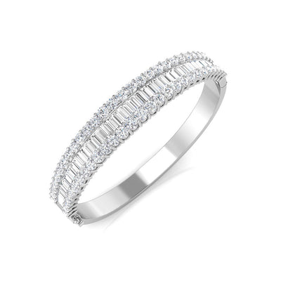 Baguette & Brilliant Diamond Bangle