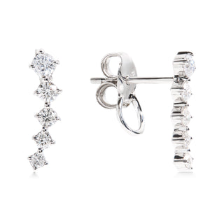 Graduated Diamond Climber Earrings