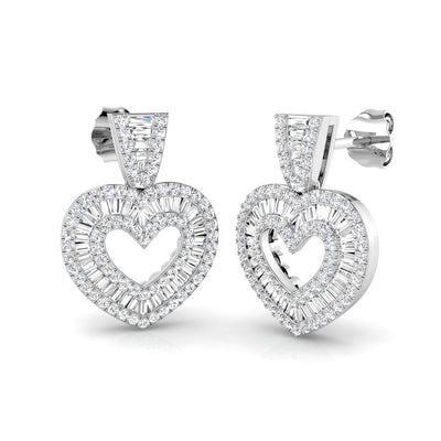 Young Hearts Baguette Drop Earrings
