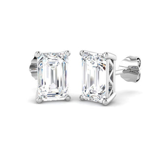 Zara 01 Emerald Cut Solitaire Earrings