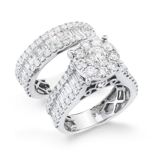 Baguette Diamond Bridal Set