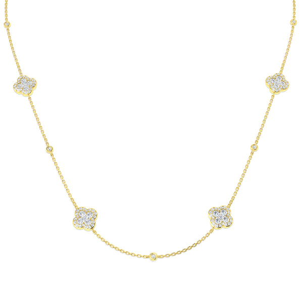 Blossom 4-Stone Diamond Necklace
