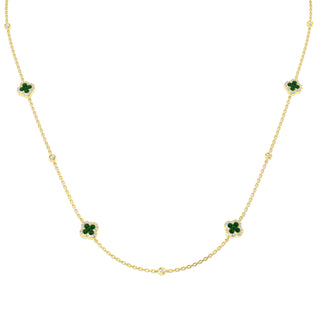Blossom 4-Stone Emerald Necklace