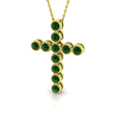 Emerald Classic Cross Pendant