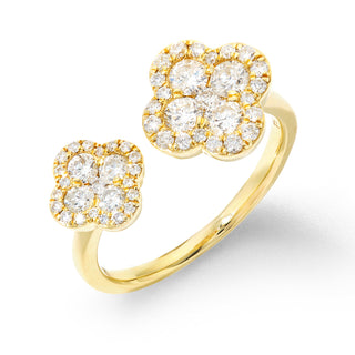 Double Blossom Diamond Ring