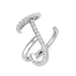 Initial Ring - White Gold