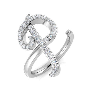 Initial Ring - White Gold