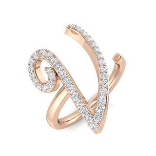 Initial Ring - Rose Gold