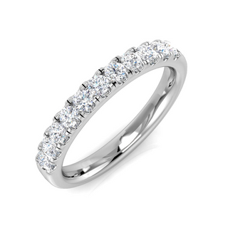 Single Row Diamond Half-Eternity Ring