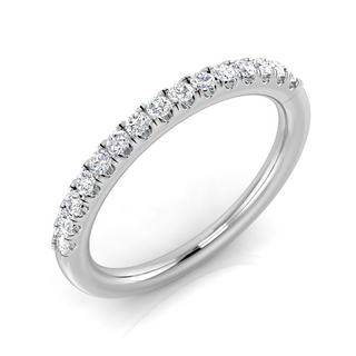 Single Row Diamond Half-Eternity Ring