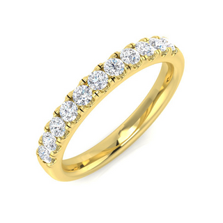 Single Row Diamond Half-Eternity Ring