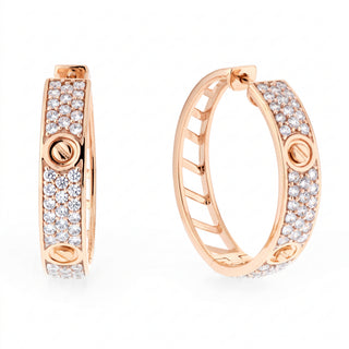 Gold Screw Hoops