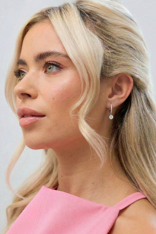 Single Stone Drop Earrings