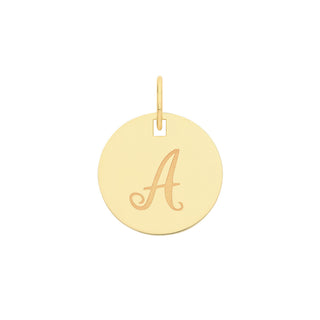 Engraved Initial Pendant