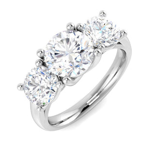 Three Stone Round Diamond Ring
