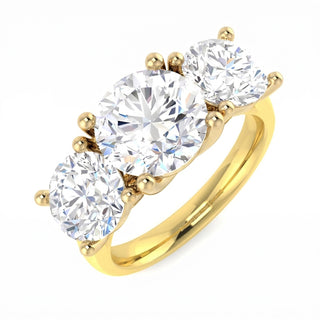 Three Stone Round Diamond Ring