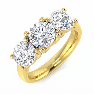 Three Stone Round Diamond Ring