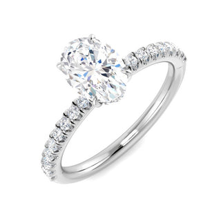 Solitaire Ring with Diamond Band