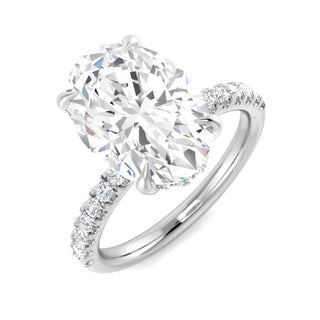 Solitaire Ring with Diamond Band