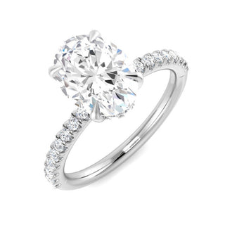 Solitaire Ring with Diamond Band