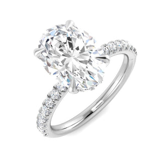 Solitaire Ring with Diamond Band