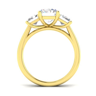 Three Stone Emerald Cut Ring