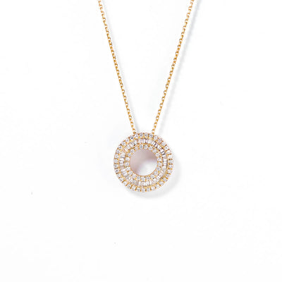 Baguette Circle of Life Pendant