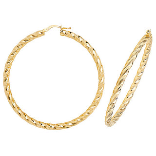 Fine Twisted Hoops