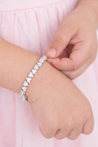 Kids Diamond Heart Illusion Bracelet